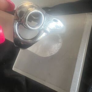 Raven Bird Talon Crow Skeleton Ring Silver tone size 8